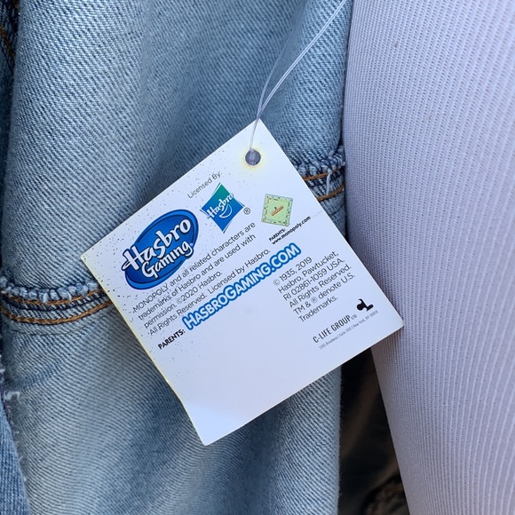 NEW Monopoly Game Denim Jacket Size Small - Picture 10 of 10